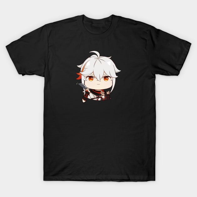 Chibi Kaedehara Kazuha Genshin Impact Hold A Knife T-Shirt by xiaoweii